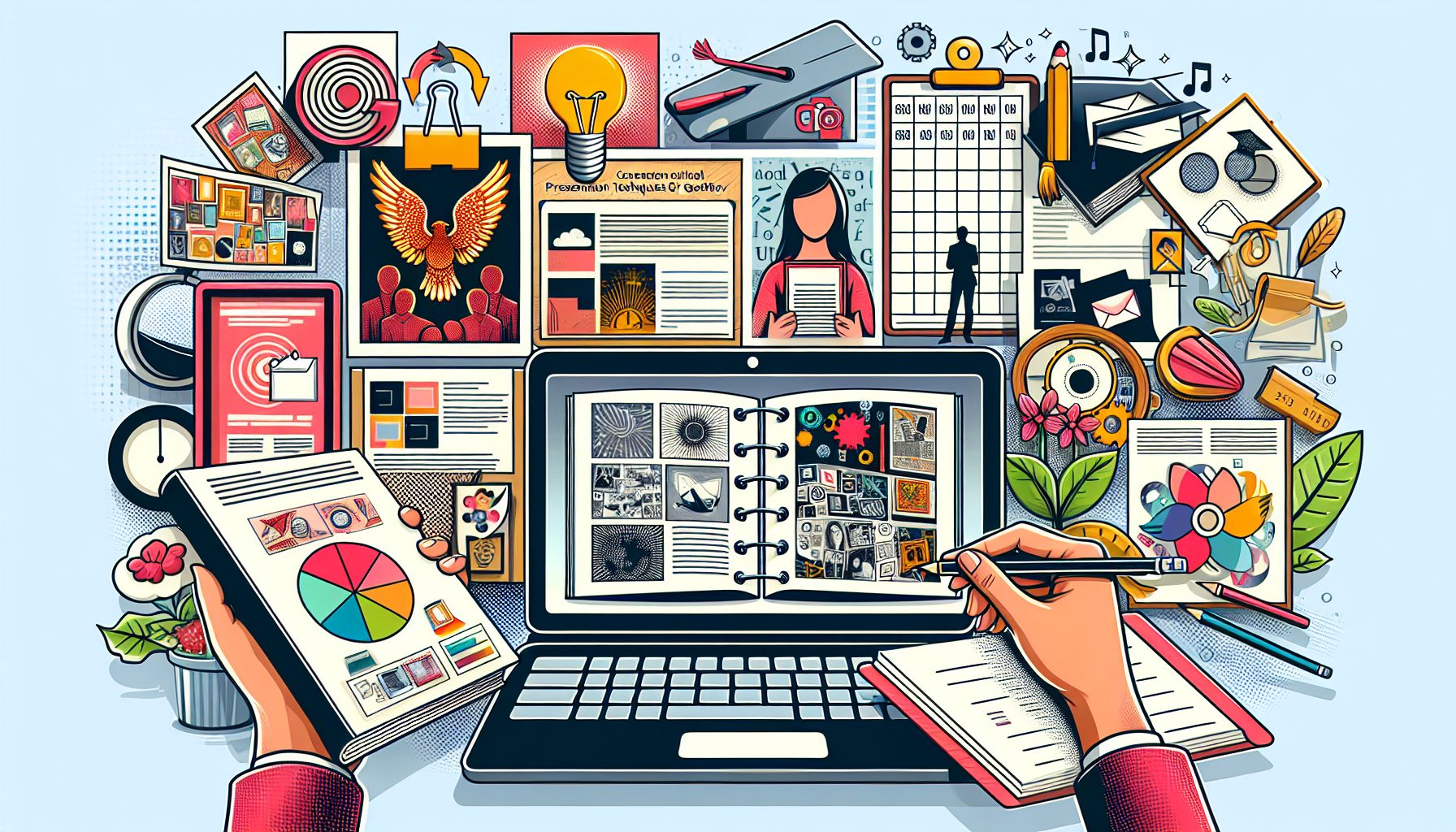 Техника представления творческих работ